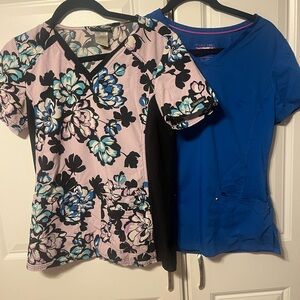 Scrub top- Medical/dental/nursing scrub tops by Cherokee and yoga-Small